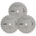 KEENTECH 6-1/2 Inch Woodworking Circular Saw Blade 24T 3-Pack, Non-Stick Coating, Tungsten Carbide Tipped, ATAF Grind, 5/8 Inch Arbor Hole