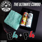 Chemical Guys C4 & P4 Clear Cut Correction Compound and Precision Paint Perfection Polish Combo, Paint Correction - Fixes Scratches, Swirls, Towel Marks, Etching, & More (2-16 fl oz)