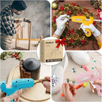 ROMECH Full Size Hot Glue Gun with 60/100W Dual Power and 21 Hot Glue Sticks (7/16"), Fast Preheating Heavy Duty Industrial Gluegun with Storage Case for Crafting, DIY and Repairs (Cyan)