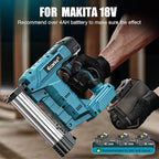 Ecarke Cordless Brad Nailer Compatible with Makita 18V Battery: 18 Gauge Electric Nail Gun Staple Gun, 5/8 to 1-1/4 Inch 2 Modes Brushless Nail Gun with 100 Nails for Upholstery Wood (No Battery)