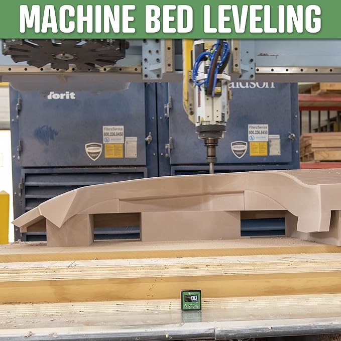 Wisconsin Tool Magnetic Digital Electronic Level and Angle Finder Gauge and Bevel Box, Programmable High-Contrast Angle Measurement Tool with Storage Pouch, Batteries Included