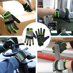 HANDLANDY Work Gloves for Men & Women, Utility Mechanic Working Gloves Touch Screen, Flexible Yard Work Gloves