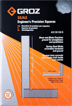 Groz 01000 2" Precision Steel Square, 16 Microns Squareness