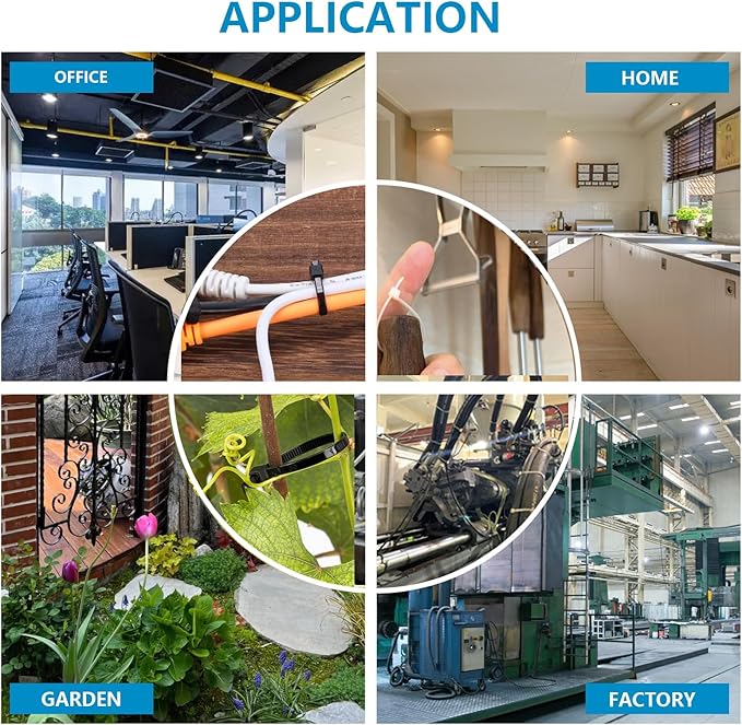 2000 PCS Zip Ties Assorted Sizes 4+6+8+10+12 Inch Self-locking Nylon Cable ties Outdoor, UV Resistant Wire Straps for Home Office Garden Workshop Indoor Outdoor Fence(garden green)