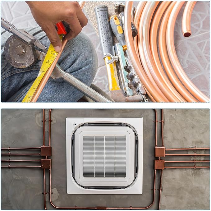 MECCANIXITY Spring Tube Bender OD 9mm/0.35" Steel Spring Pipe Copper Tubes 2500mm/98.42" Long for 1/2" Copper Pipe(12mm) in Home Renovations,Electrician Wiring Bending Pipe(insert-pipe use)