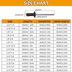 500pcs Pop Rivets Assortment Kit,14 Sizes Aluminum Rivets,Blind Rivets set,including 3/32" 1/8" 5/32" 3/16",metal Dome Head rivets Assortment kit with labels Storage boxes (Black)