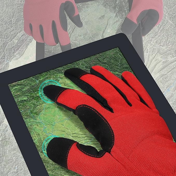 DULFINE High Performance Work Gloves For Men(3 Pairs Pack), High Dexterity Touch Screen For Multipurpose,Excellent Grip (Large)