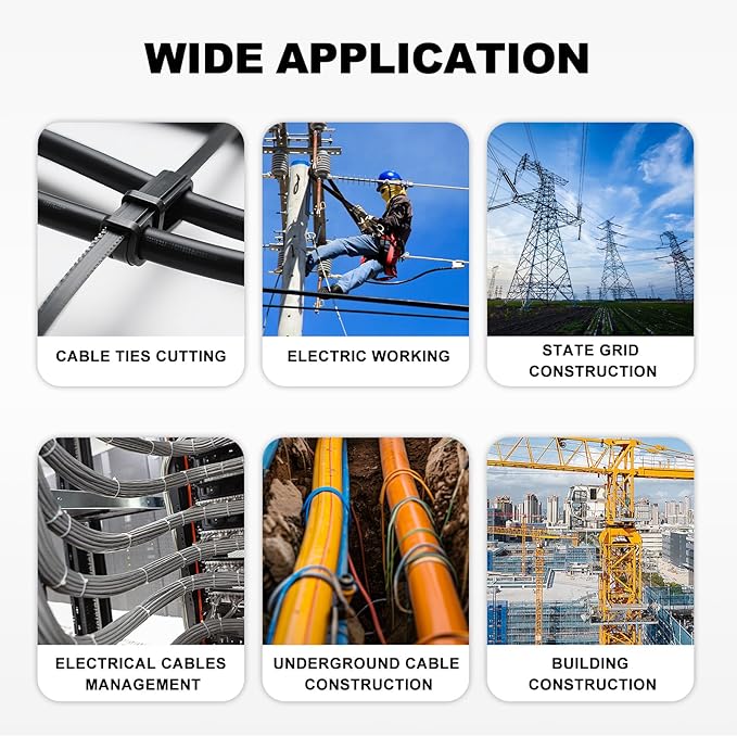 Zip Tie Tool, Tensioning and Cutting Tool for Fastening and Cutting Plastic or Nylon Cable Tie, Cable Tie Gun for Cable Management, Zip Tie Tightener with Ergonomic and Portable Design