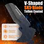 PVC Pipe Cutter - 3 Inch Max Opening, Heavy-Duty Ratchet Pipe Cutter Tool with Stabilizer for PVC, PPR, PE, PEX, Plastic Hoses & Plumbing Pipes with Teflon Coated SK5 Blade