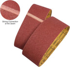S SATC 3x18 Sanding Belts 20PCS Belt Sander Paper Aluminum Oxide (3 Each of 60/80/120/150/240/400 Grits & 2 of 40 Grits) Ideal for Wood Metal Paint Sanding