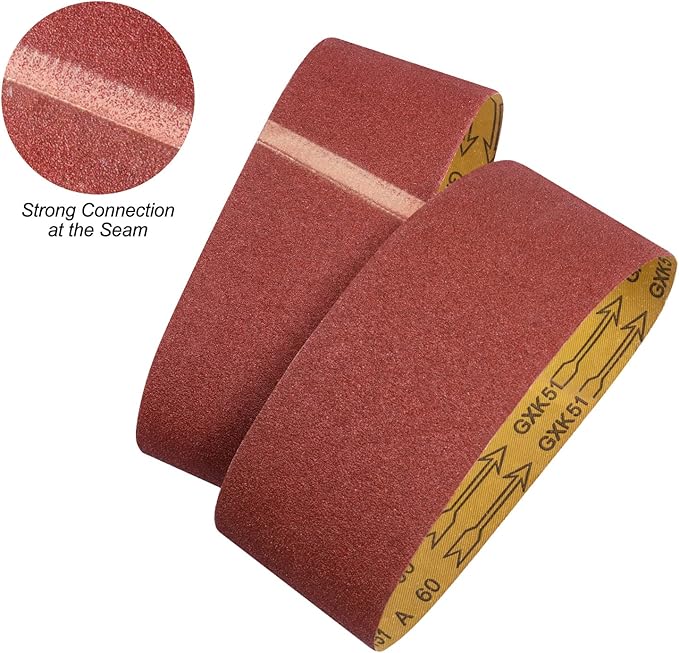 S SATC 3x18 Sanding Belts 20PCS Belt Sander Paper Aluminum Oxide (3 Each of 60/80/120/150/240/400 Grits & 2 of 40 Grits) Ideal for Wood Metal Paint Sanding