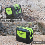 3 - Plumb Dot Laser Leveler Tool (No Laser Line), Huepar 3 Spots Laser Self-Leveling Green Plumb Bob for Soldering and Points Reference Positioning, 197Ft Working Range, Battery Included - 9300G