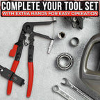 Radiator Hose Clamp Pliers Automotive – Corrosion-Resistant Hose Clamp Tool with Non-Slip Polymer Coating, Tension & Ratchet Locking Mechanisms – Reliable, Easy to Use, Time-Saving for Car Repairs