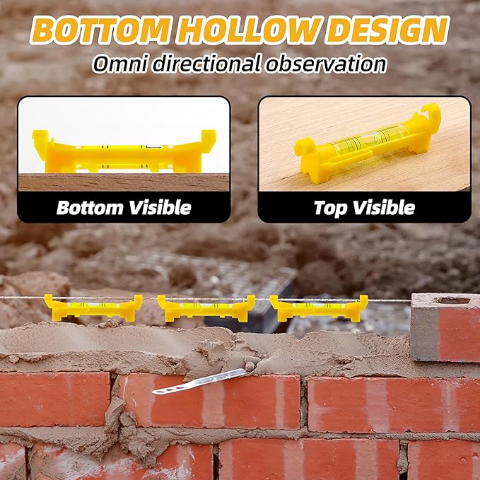 16 Pcs Hanging Bubble Line String Level Tools, Mini Spirit Level for Building Trades, Bricklaying, Tiling, Engineering, Surveying, Metalworking and Measuring