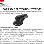 3M Xtract Electric Random Orbital Sander, Ergonomic and Lightweight ROS, 88762, 5 in, Central Vacuum, 3/32 in Orbit, 110V, 350W Motor, Metal Fabrication, Woodworking,Black