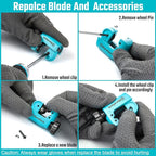 DURATECH Mini Tubing Cutter, for Outer Diameter: 1/8"-3/4"(3-19MM), Copper, Aluminum, Brass And Plastic Tubing Compact Cutter, Replacement Wheel Included