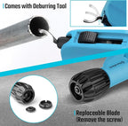 DURATECH 3-Piece Pipe Cutter Set, Tubing Cutter with Derubbing Tool, Mini Tube Cutter and Tube Reamer, Cutting Capacity 1/8" to 1-1/8", Perfect for Copper, Aluminum, Brass, and PVC Tube
