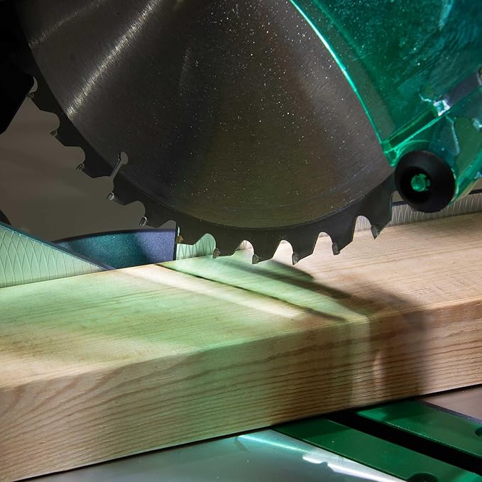 Metabo HPT 10-Inch Compound Miter Saw, Xact Cut LED Shadow Line System, Precision Miter Angles, Single Bevel 0-45°, 40T TCT Blade, Positive Stops, Lightweight Design, C10FCGS 2nd Gen Version, C10FCG2