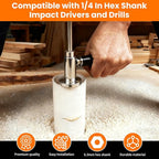 Inside Pipe Cutter for PVC Pipe Cutter Tool with Handle and 3 Pcs Diamond Grit Cutting Wheel, Pipe Cable Saw, 7-Inch Adjustable Cutting Depth, Internal Pipe Cutter for Drill with 1/4in Hex Shank