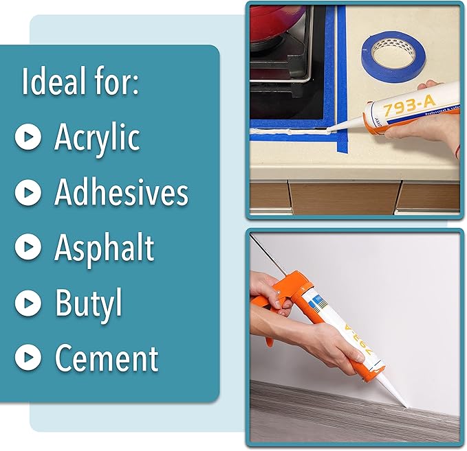 Bates- Caulking Silicone Gun, 10:1 Thrust Ratio, Hand Caulking Guns, No Drip