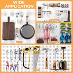 INCLY 4/6 Inch Black Pegboard Hooks, 36 Pack Heavy Duty Double Arm Peg Board Straight Hooks, Peg Board Tool Hangers Fit for 1/4" Pegboard Garage Hanging Tools, Craft Organizing, Kitchen, Store