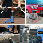 Heat Gun for Vinyl Wrap,Shrink Tubing,Paint,Epoxy Resin,Candle Making,Adjustable Temperature (Blue, Two-Gear Button Temperature Control)