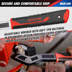 Rizom Pipe Wrench Set, 6” 8” 10” Self Adjusting Wrench, Plumbers Wrench with Self Tightening Function for 9/32”-1 3/8” (7-35mm) Pipe Fittings and Nuts