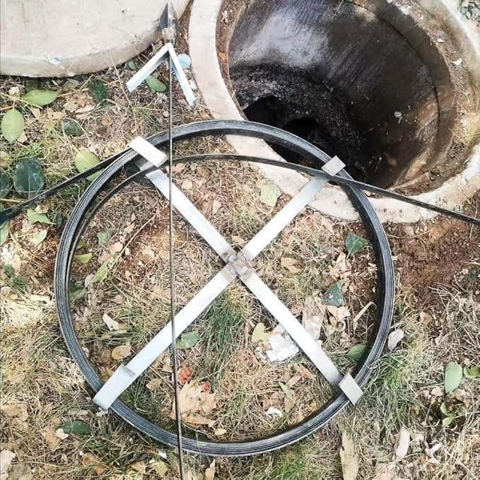 Heavy Duty Sewer Drain Snake for Outdoor,Flat,Manual,Length 30m/98.4ft,Width 2.5cm/1inch,Thickness 2.5mm/0.1inch,Manganese Steel Plumbing Snake Tool