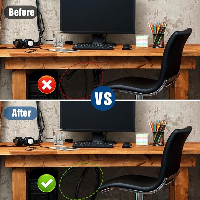 Sasylvia 3/4" X 200 Ft Split Wire Loom Tubing Wire Loom Assortment Split Cable Sleeves Bulk Flexible Electrical Conduit Protective kit