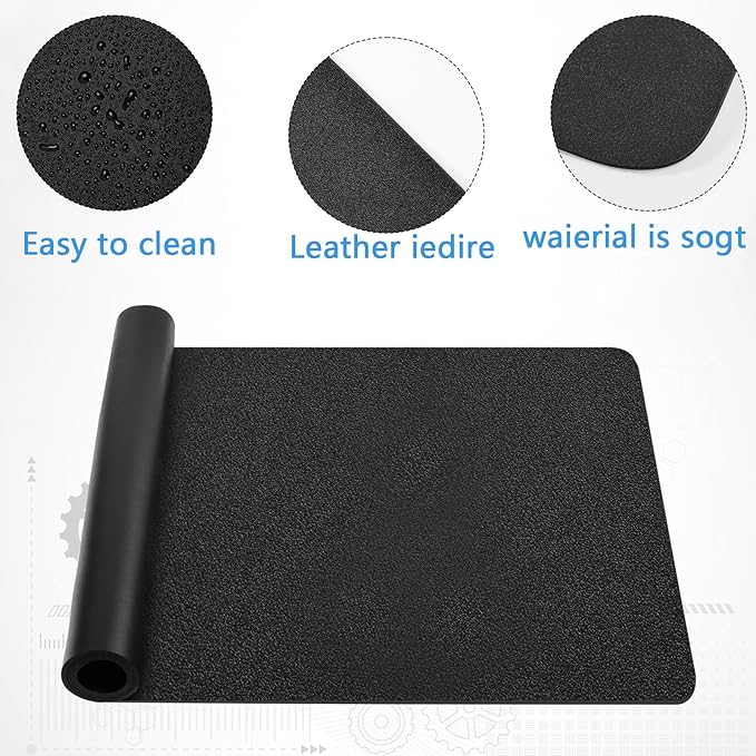 Work Bench Mat Top 23.6" x47.2" DIY Work Table Mat PU Leather Workbench Pad Topper Workshop Mat Workbench Cover for Protects Work Bench Tabletop Countertop