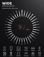 iFu Mini Electric Screwdriver, 42 in 1 Precision Screwdriver Set – Small Cordless Power Screwdriver with LED Light & 37 Magnetic Bits, Repair Tool for Phone Laptop Camera Watch Computer