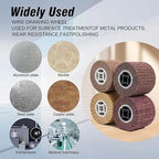 CXRCY 4 Pack Non-Woven Wire Drawing Flap Wheel for Polishing Burnishing Wheels, 120x100mm 80/120/120SP/180 Grit for Stainless Steel, Copper and More for Surface Conditioning Wheel