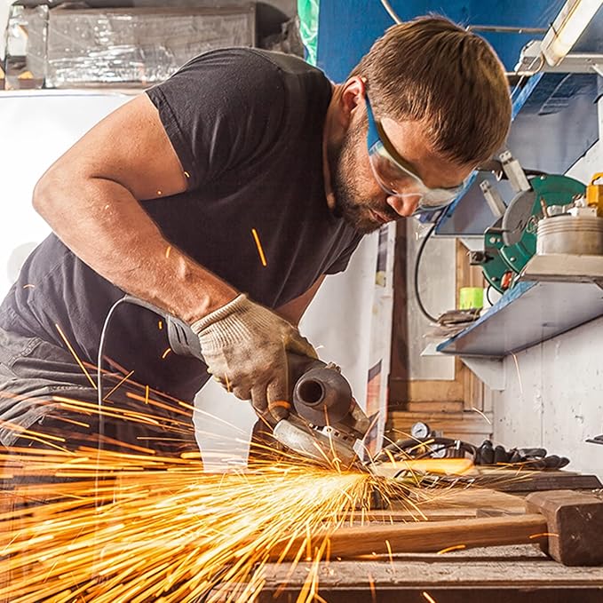 96 Pairs Clear Safety Glasses Bulk Adult Safety Goggles Unisex Eye Protection Glasses Impact Resistant Protective Eyewear with Assorted Color Frame for Men Women Lab Construction Carpentry Shooting