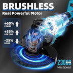 Housiwill Cordless Angle Grinder,Grinder Tool With 2-Position, 125MM M14 Professional Electric Power Grinder, 7500RPM Cordless Metal Angle Grinders For Cutting, Grinding