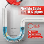 SHALL 20V Cordless Drain Auger with 25Ft Plumbing Drain Snake, Electric Snake Drain Hair Clog Remover W/ 2.0Ah Battery & Fast Charger, Shower Drain Snake for 3/4’’-2’’ Sewer Pipe, Sink Toilet Bathroom