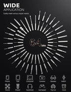 iFu Mini Electric Screwdriver, 90 in 1 Precision Screwdriver Set – Small Cordless Power Screwdriver with LED Light & 64 Magnetic Bits, Repair Tool for Phone Laptop Camera Watch Computer