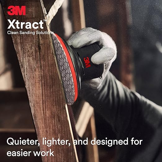3M Random Orbital Sander, Xtract Pneumatic 88959, 6 in, Self-Generated Vacuum, 5/16 in Orbit, Ergonomic and Lightweight ROS, 209W Motor, Dust Extraction