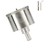 1-31/32inch | 50mm Diamond Hole Saw with Center Drill bit and Diamond-Coated Center Drill bit for Ceramic Glass Marble Fiberglass Granite and Porcelain Tiles by CENYB