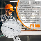 0.0001" Dial Indicator Brass Test Indicator with 7 Jewels Bearings Accuracy 0.00015 Big Face Imperial Dial Indicator for Machinist Engineer Inspection Measurement (Model 201-0068)