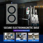 ZELCAN 1200W Mag Drill Press, Portable Magnetic Drill Press with 2" Boring Diameter, Heavy Duty Magnetic Drill with 6 Drill Bits, 2920 lbf 500 rpm Electric Drilling Machine with All-Copper Motor