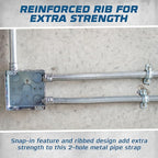 OHLECTRIC Heavy Duty Pipe Strap (20 Pack - 1½ Inch) Zinc Plated Conduit Clamps, 2 Hole Steel Rigid Pipe Strap U Bracket, Zinc Coated Tension Tube Clip, Metal Pipe Clamp for Rigid Conduits