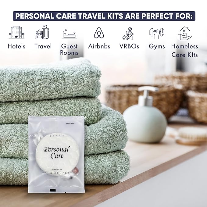 1-Shoppe All-in-Kit | Personal Care Kit Frosted Sachet Wrap | Hotels and Vacation Rentals | (Case of 50)-VeraVaultWomen