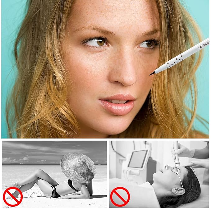 Freckle Pen, Freckle Makeup Pen for Face, Waterproof Long Lasting Quick Dry Faux Freckle Pen, Soft Artificial Freckles Makeup Face Decoration, Create Natural Sunkissed Skin (Chestnut)-VeraVaultWomen