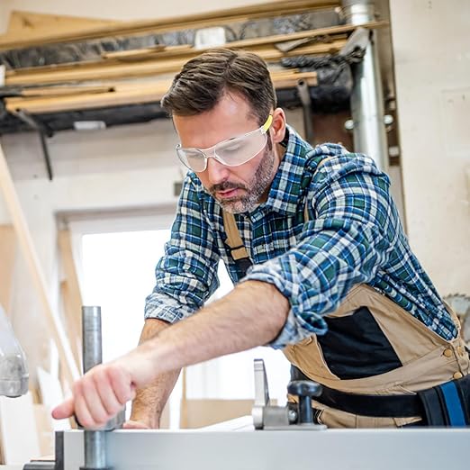 10 Pack Clear Safety Glasses with ANSI Z87.1 Scratch Resistant Eyewear for Women Man Lab Goggles Eye Protection