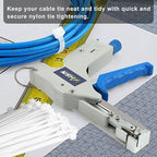 Zhushan Cable Tie Gun Tool – Durable, Low-Effort Design with Adjustable Tension, Fast & Easy Zip Tie Cutter for Nylon Cable Ties