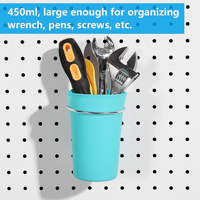 FRIMOONY Pegboard Hooks, with Bins, Peg Locks, for Organizing Various Tools, 204 PCS, 80 of Which are Locks