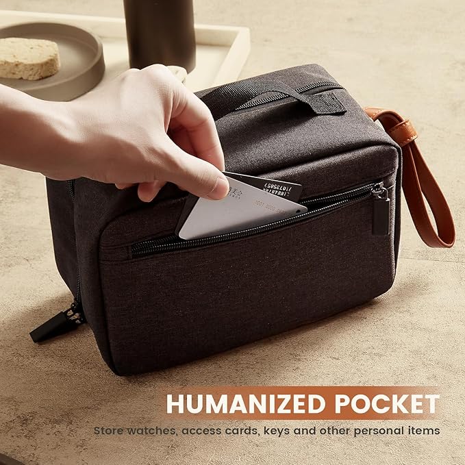 ROWNYEON Toiletry Bag for Men, Waterproof Travel Toiletry Bag with Hanging Accordion Design, Large Capacity Toiletries Bag for Easy Storage