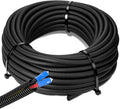 Sasylvia 1/4" x 25 ft Split Wire Loom Tubing Automotive Wire Loom Assortment Split Cable Sleeves Bulk Flexible Electrical Conduit Protective Kit