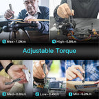 AM ARROWMAX Mini Electric Screwdriver & Drilling Adapter, 600RPM Precision Screwdriver | Mini Electric Drill 2 in 1 Tool Set, 70 Bit, 5 Torque Settings, Power Screwdriver for Phones Watch Laptops