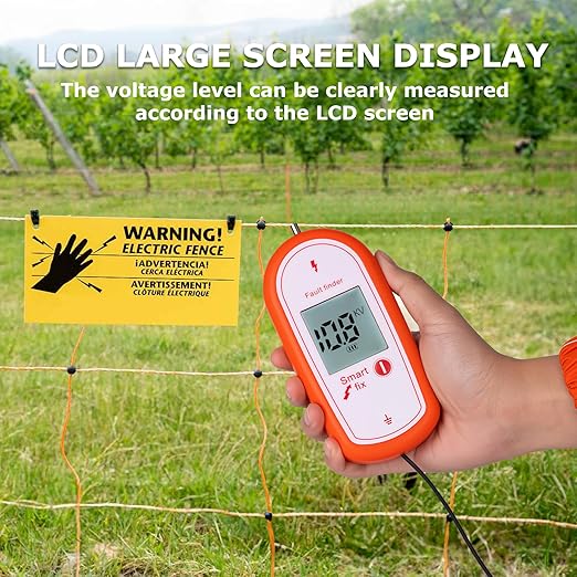 Electric Fence Voltage Tester, 15KV Digital Electric Fence Voltage Tester, Digital Display High Voltage 200-15000V Gardening Tools